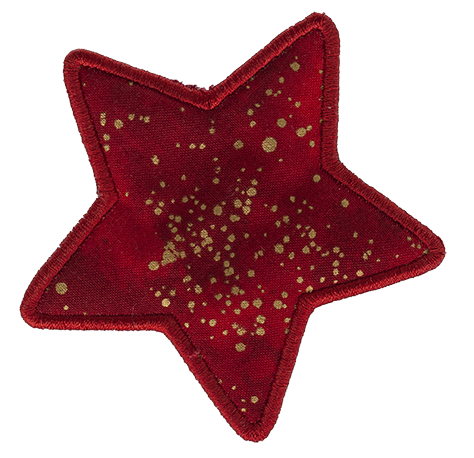 LARGE - Star - Red with Gold Dots