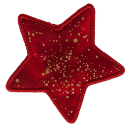 LARGE - Star - Red with Gold Dots