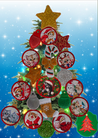 Magnetic Christmas Tree (Medium) Decorated - Kitten Lovers