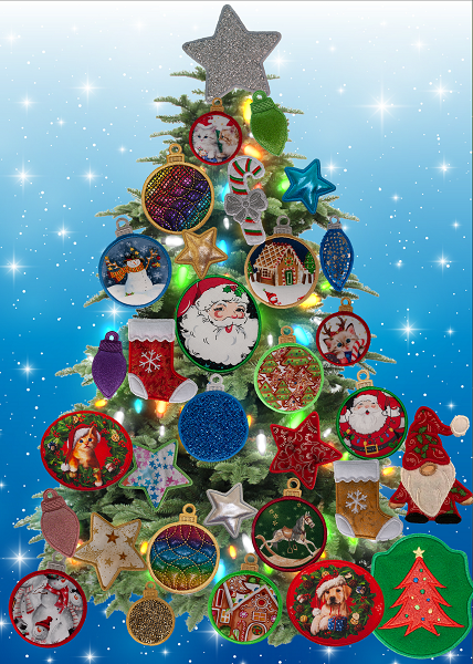 Large Magnetic Christmas Tree - Decorated - Santa & Friends