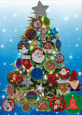 Large Magnetic Christmas Tree - Decorated - Santa & Friends