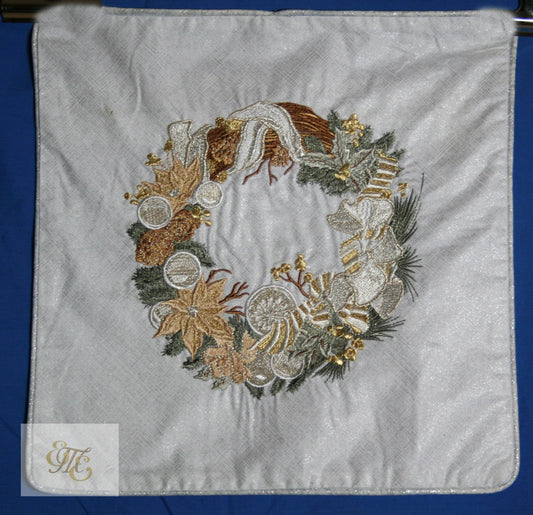 Pillow - Gold Floral Wreath