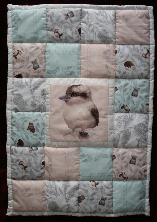 BASSINET QUILT - Australiana - Kookburra