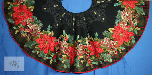 Christmas Tree Skirt - Poinsettia