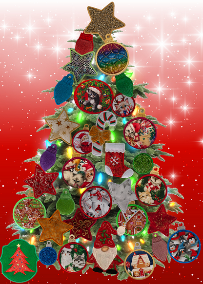 Large Magnetic Christmas Tree Decorated - Cat Lovers