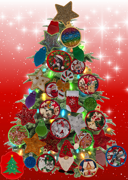 Large Magnetic Christmas Tree Decorated - Cat Lovers