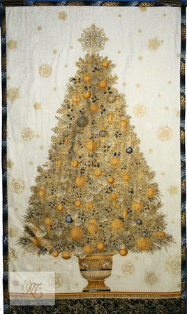 Wall Hanging - Black & Gold Christmas Tree