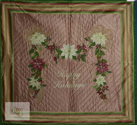 Wall Hanging - Poinsettia Garland Pink