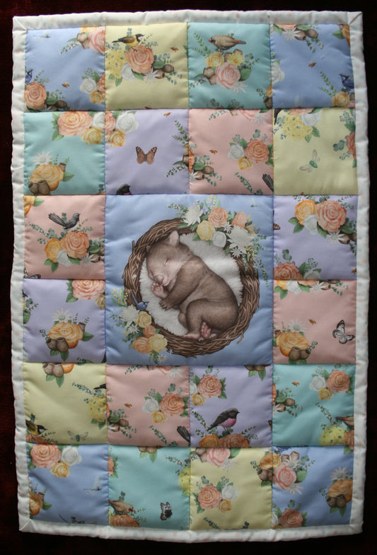 BASSINET QUILT - Sleeping Baby - Wombat